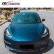 CWS STYLE CARBON FIBER FRONT LIP FOR 2016-2018 TESLA MODEL 3 