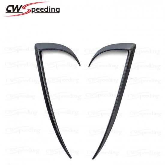  CARBON FIBER FRONT BUMPER CANARDS FOR TESLA MODEL S