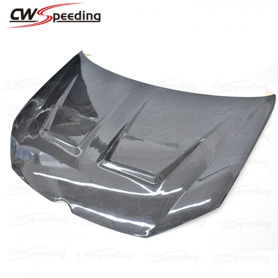 WITH HOLE STYLE CARBON FIBER HOOD FOR 2008-2013 VW GOLF 6