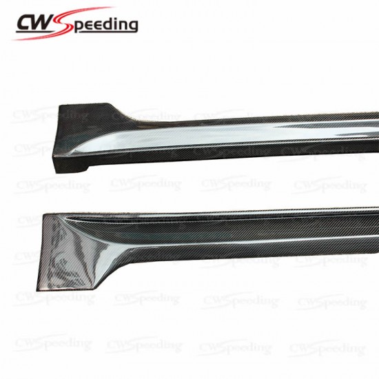 B STYLE CARBON FIBER SIDE SKIRTS FOR VW GOLF 7 